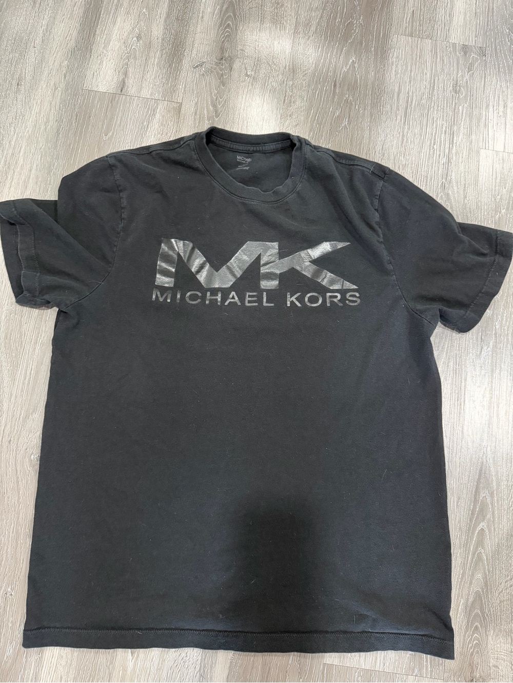 Michael Kors Black MK Logo Short Sleeve Crew Tee